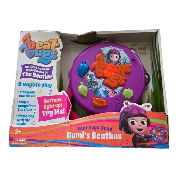 Beat Bugs Band Kumi's Beatbox Beat Bugz Musical Tambourine Beatles Songs - Picture 1 of 5